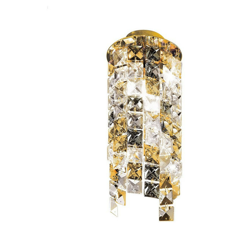 Kolarz PRISMA - Designer Crystal Surface Mounted Spotlight Polished Gold, 1x G9