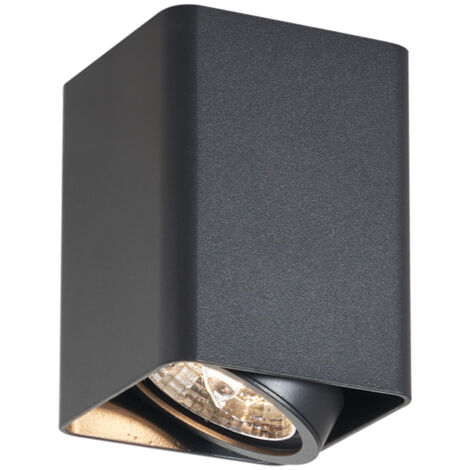 Design Surface-Mounted Spotlight Black GU10 70mm Rotatable and Tiltable - Vox