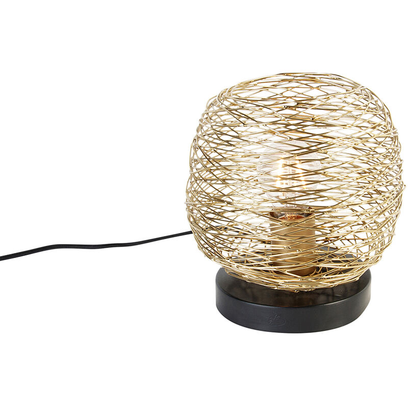 Image of Design Table Lamp Gold with Black&hellip;