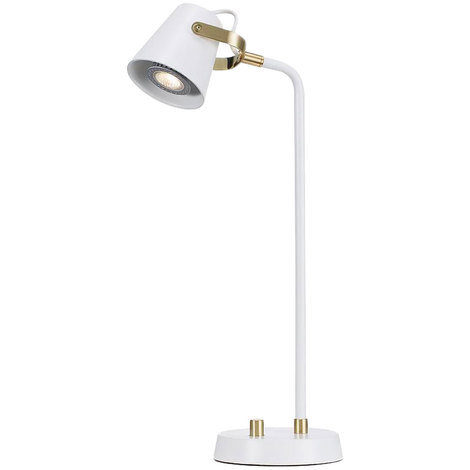 Design Tisch Lampe weiß gold Wohn Zimmer Dreh Dimmer Lese Strahler verstellbar Nordlux 86165001