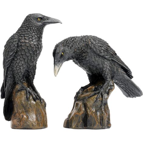 Design Toscano CL6170 Statue di Corvi Notte Mistica, 5x11.5x15 cm