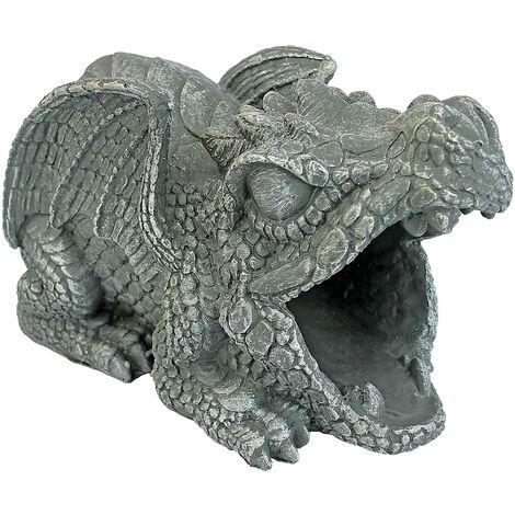 Design Toscano Darian il drago guardiano della grondaia Statua per incanalare l'acqua della grondaia, poliresina, a colori, 23 cm