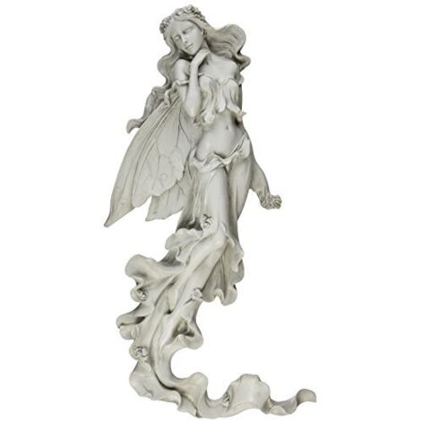 Design Toscano EU5604 Scultura da Parete Brianna la Fata della Brezza Estiva, Beige, 7.5x28x57 cm