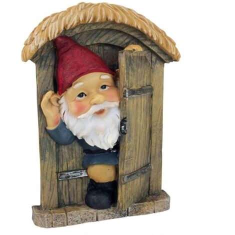 Design Toscano Garden GNOME Statue - Gnomi Knothole Benvenuti - GNOME Albero Porta - Fairy Garden - GNOME Village