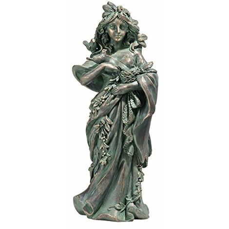 Resina 9x3,5x29 cm Design Toscano Sacra Vergine Maria Statua in marmo 