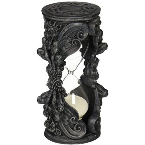 Design Toscano WU71561 Clessidra Gotica a Forma di Gargoyle i Granelli del Tempo, Grigio