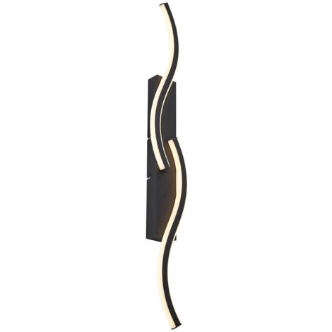 Design Wall Lamp Black 3-Step Dimmable 2-Light - Bummy