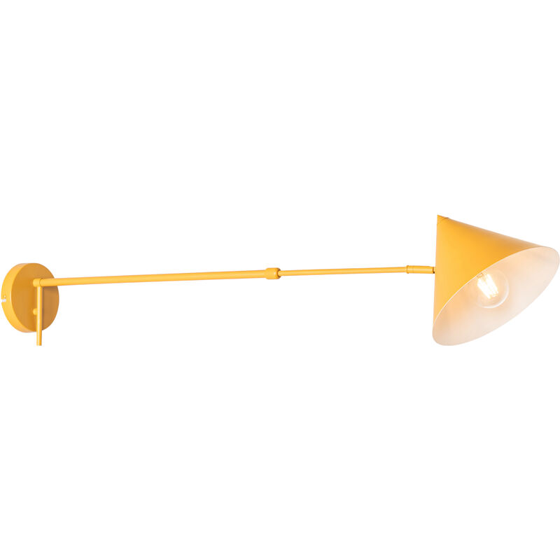 Qazqa - Design wall lamp yellow adjustable - Triangolo - Yellow