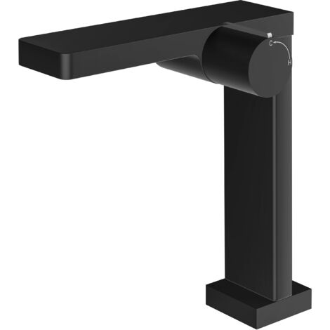 Design Waschtischarmatur Bernstein NT3220B hoher Auslauf Wasserhahn Schwarz