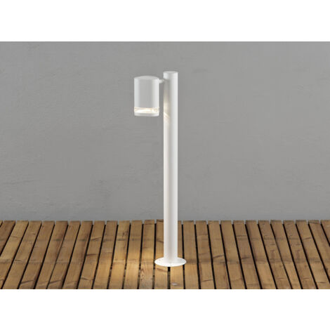 Design Wegeleuchte MODENA aus Aluminium, Downlight Höhe 70cm, Weiß