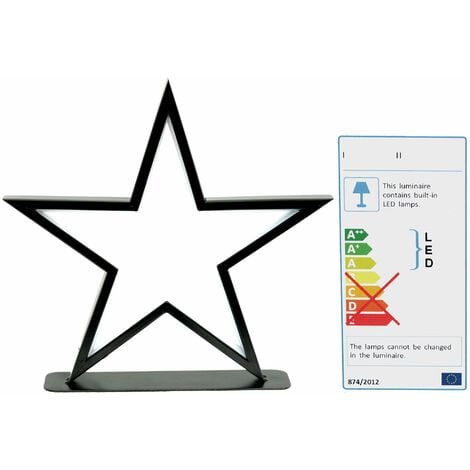 X-MAS ART COLLECTION Design Weihnachtsstern aus Metall 32 cm schwarz 144 LEDs