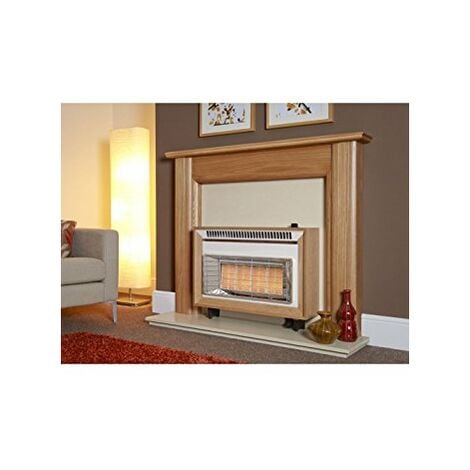 Designer Fire - FLAVEL FORML0EN LIGHT OAK MISERMATIC GAS FIRE – EC