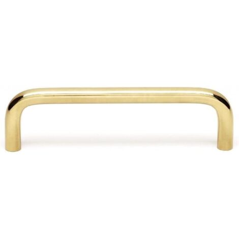 Designer furniture handle, 128 mm hole spacing, for kitchen, bathroom, shelf, aluminum alloy, gold, 2 pieces