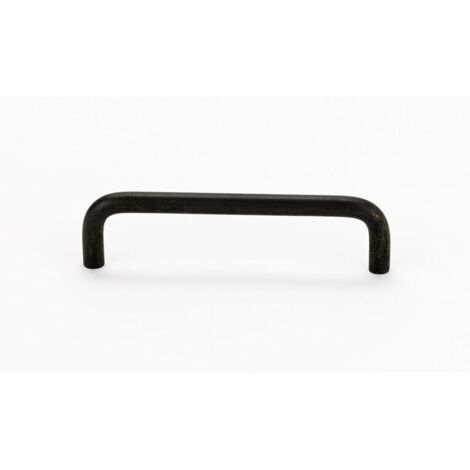 Designer furniture handle, 96 mm hole spacing, for kitchen, bathroom, shelf, aluminum alloy, black, 2 pieces