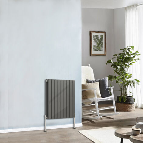 Designer Radiator 600x612mm Double Flat Panel Horizontal Anthracite