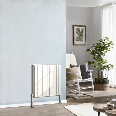 Designer Radiator 600x748mm Double Flat Panel Horizontal White