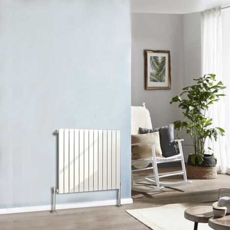 Designer Radiator 600x884mm Single Flat Panel Horizontal White