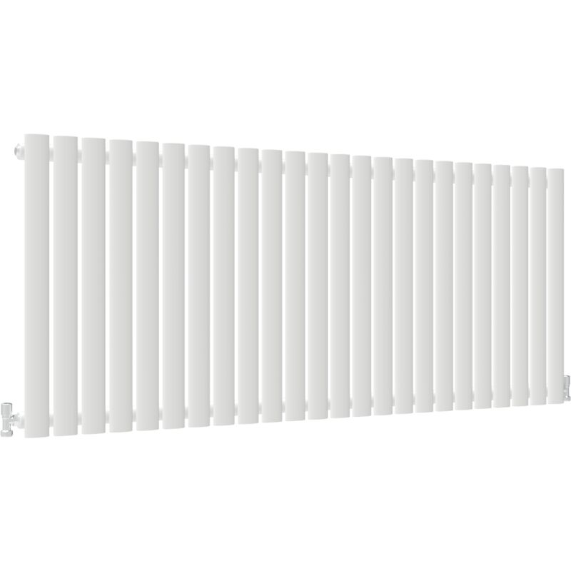 Oval Column Designer Radiator Central Heating Rads Horizontal 600x1416mm Single White