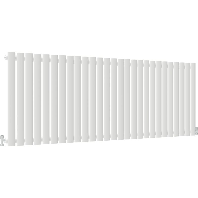 Oval Column Designer Radiator Central Heating Rads Horizontal 600x1593mm Single White