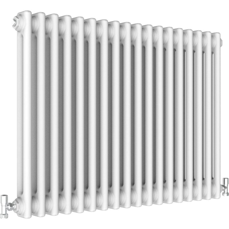 Traditional Radiator Central Heating Rads Cast Iron Style 2 Column Horizontal 600x830mm White