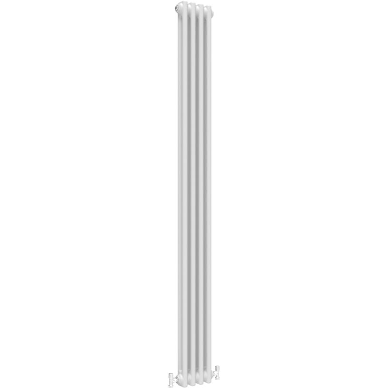 Traditional Radiator Central Heating Rads Cast Iron Style 2 Column Vertical 1800x200mm White