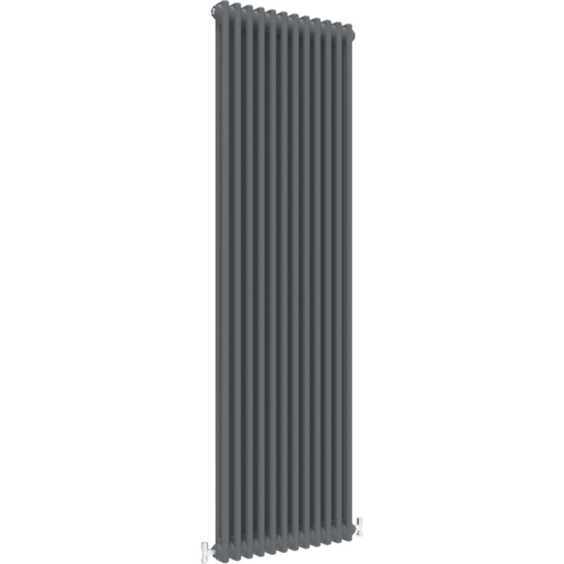Traditional Radiator Central Heating Rads Cast Iron Style 2 Column Vertical 1800x560mm Anthracite