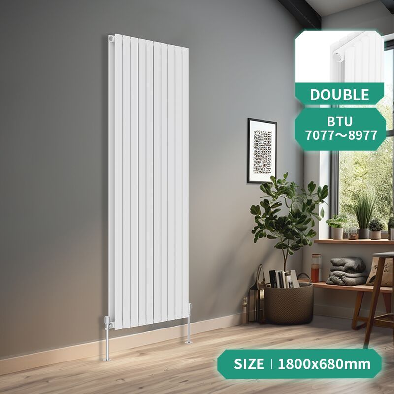 Image of NRG - Designer Radiator White Flat&hellip;