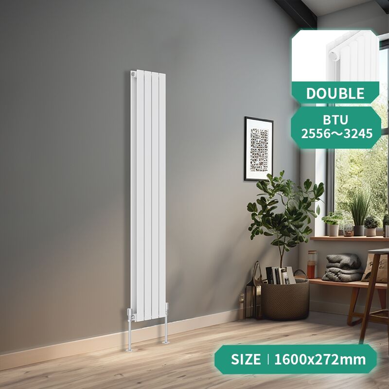 Image of NRG - Designer Radiator White Flat&hellip;