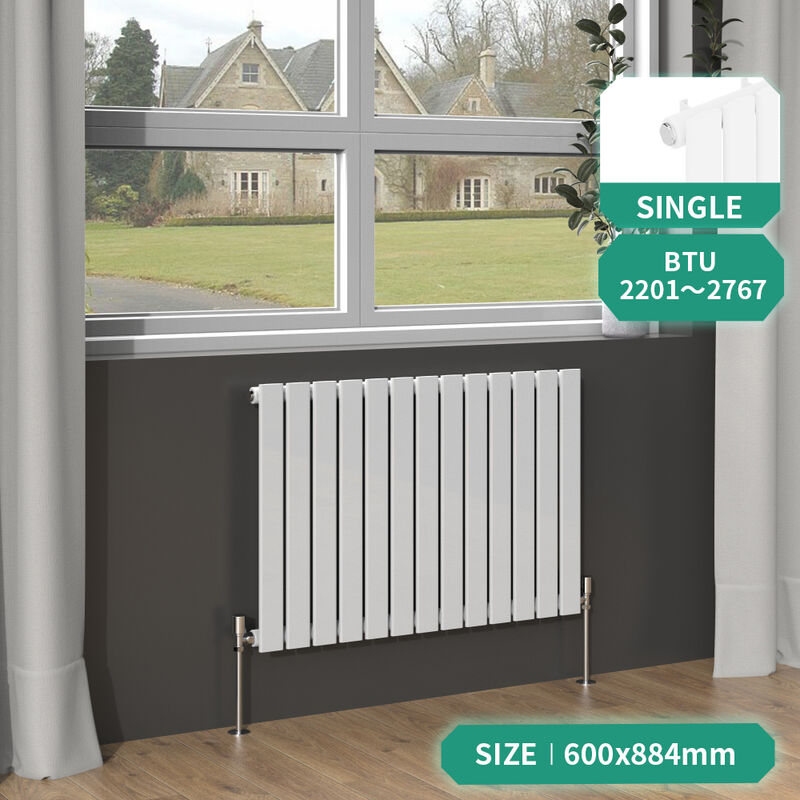 Image of NRG - Designer Radiator White Flat&hellip;