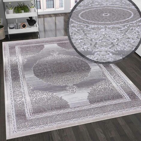 Designer Teppich Dubai Grau Elegant Orientalisch,160x230 cm