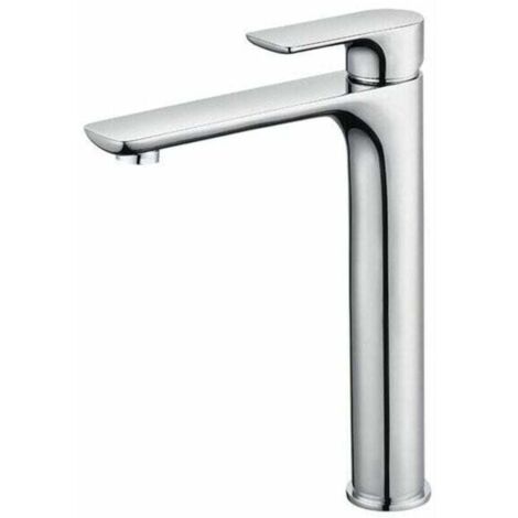 Designer-Waschtischarmatur mit hohem Auslauf, großer Chrom-Badezimmerhahn mit abnehmbarem Luftsprudler, Messing-Waschtischarmatur, hoher Badezimmerhahn