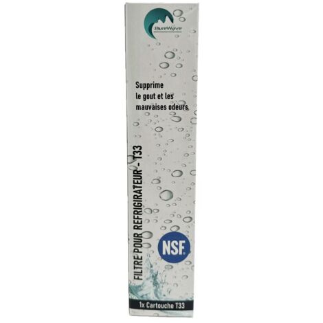 Desineo – Filtre à eau cartouche filtrante pour réfrigérateur américain – Élimine 97% du chlore – Installation facile avec connecteurs rapides 1/4''