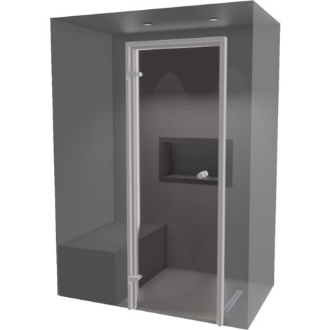 Desineo – Kit de construction cabine hammam 150 x 90 cm à carreler – Générateur de vapeur avec boîtier digital – Panneaux XPS haute densité