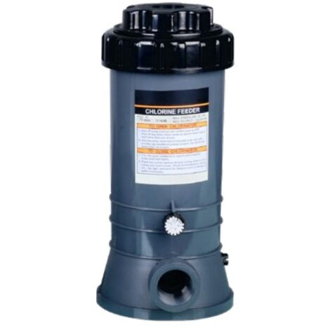 Désinfectant chloré de piscine 4kg – Chlorinateur/Brominateur avec vanne de débit – Installation On-line