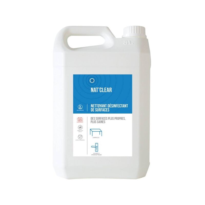 Désinfectant et nettoyant de surfaces écocertifié bidon de 5 litres ecoway - 57632