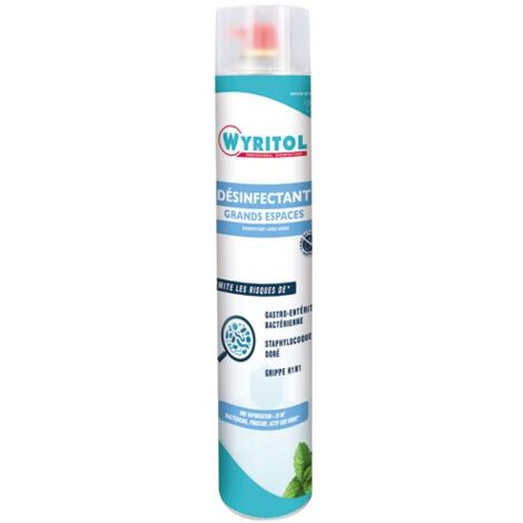Désinfectant grands espaces bactéricide Wyritol menthe - Aérosol 750 ml