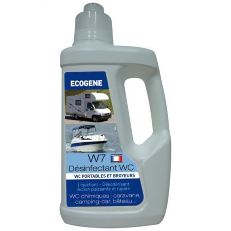 Désinfectant liquéfiant pour WC portables et broyeurs 1L – Sel d'ammonium quaternaire – Stoppe fermentations et désinfecte – Ab7 Industrie