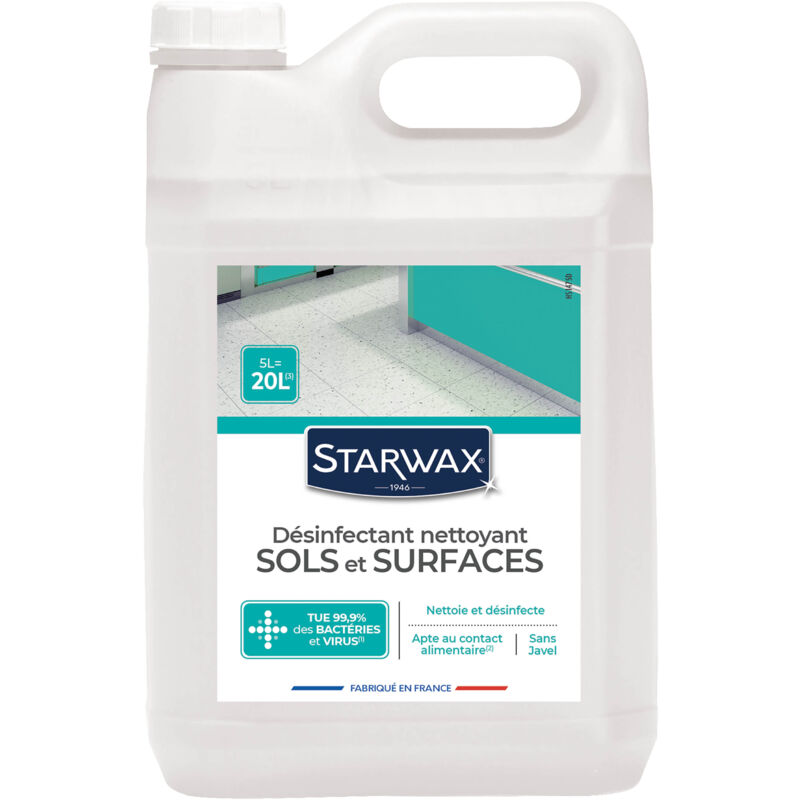 Starwax - Désinfectant nettoyant multi-surfaces 5L