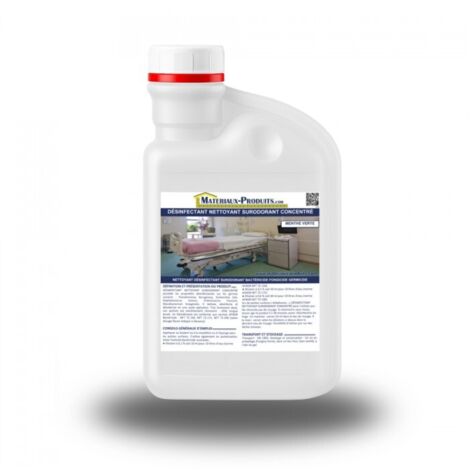 Matpro – Désinfectant nettoyant concentré menthe 1 L – Propriétés désinfectantes sur germes – Pour surfaces lavables – Fabriqué en France