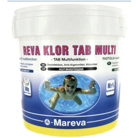 Désinfectant pour piscine Reva-Klor tab multi MAREVA - 500 g - 100191U