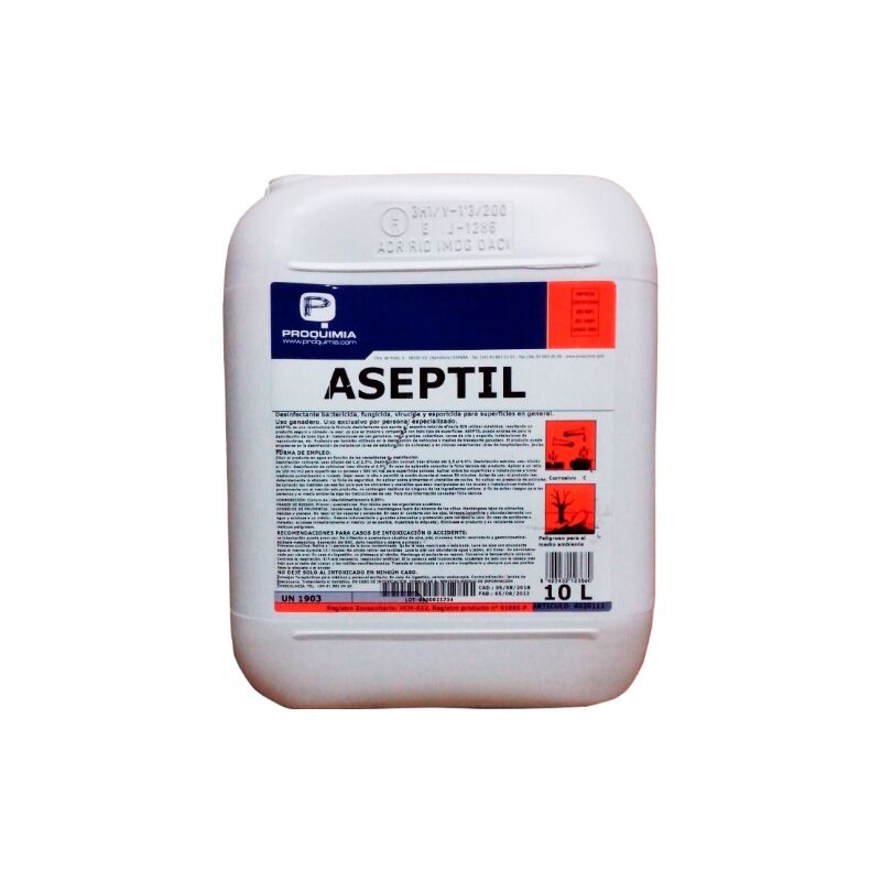 

Desinfectante Aseptil 10 L, bactericida, fungicida, virucida y esporicida