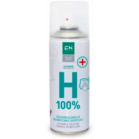 Desinfectante superficie en aerosol H-100% Solución Alcohólica 100%