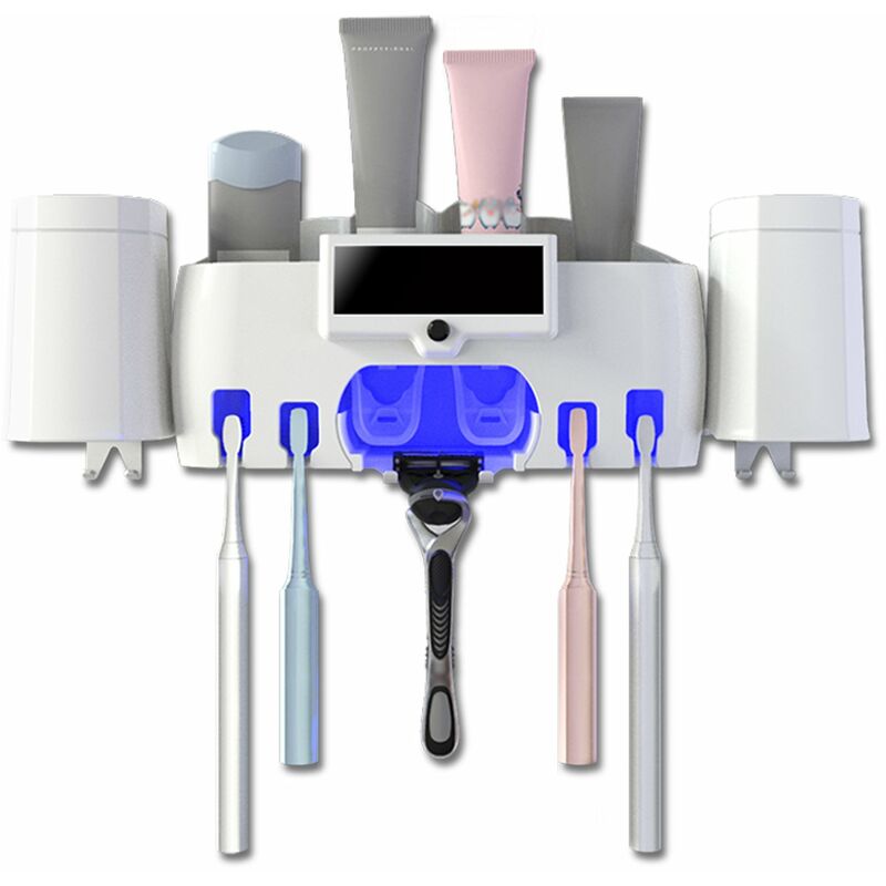 

Desinfectante UV para cepillos de dientes Fotocatalizador inteligente Desinfectante para cepillos de dientes Soporte para cepillos de dientes para