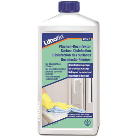 Désinfection des surfaces - Nettoyant désinfectant universel - Lithofin - 1 L