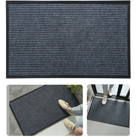 Desinfektionsmatte aus PVC für den Eingangsbereich – Antibakterielle Matte für Schuhsohlen, 40 x 60 cm, grau, wiederverwendbar für Bad, Küche, Wohnzimmer