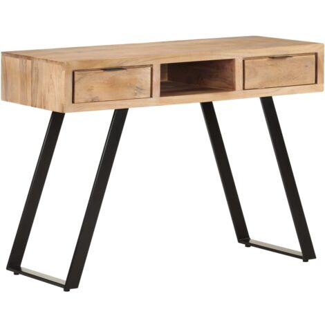Desk 107x45x79 cm Solid Acacia Wood with Live Edges vidaXL