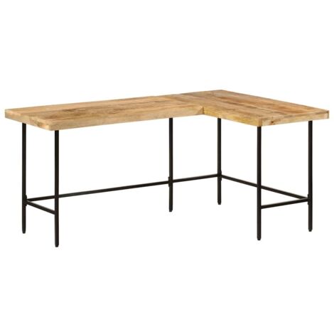 Desk 165x110x77 cm Solid Wood Mango and Iron vidaXL