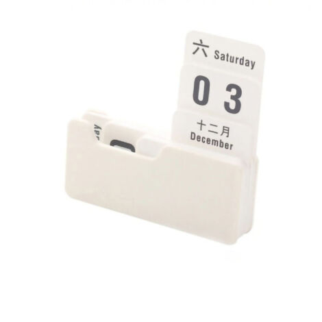 Desk Calendar PS PP Reusable Changeable Portable Desktop Block Home Decoration Accessories for Office White