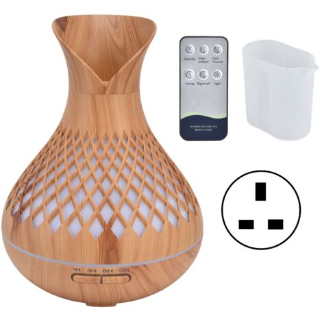 Desk Humidifier 500ml Colorful Night Light 35db Silent Auto Off Easy Control Aromatherapy Diffuser for Bedroom OfficeUK Plug