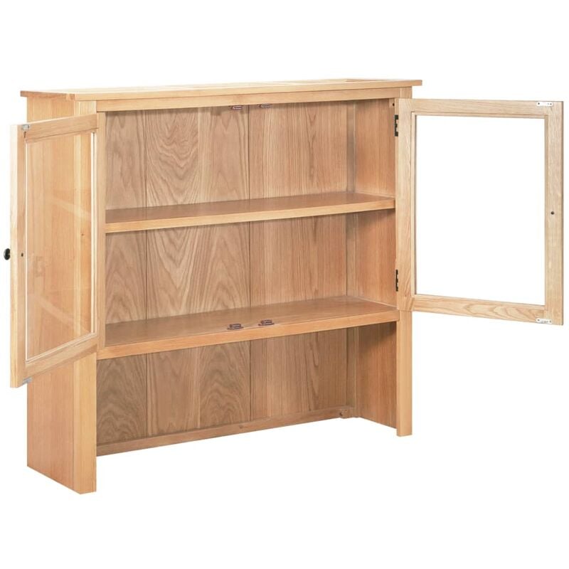 Desk Hutch 110x33 5x105 Cm Solid Oak Wood